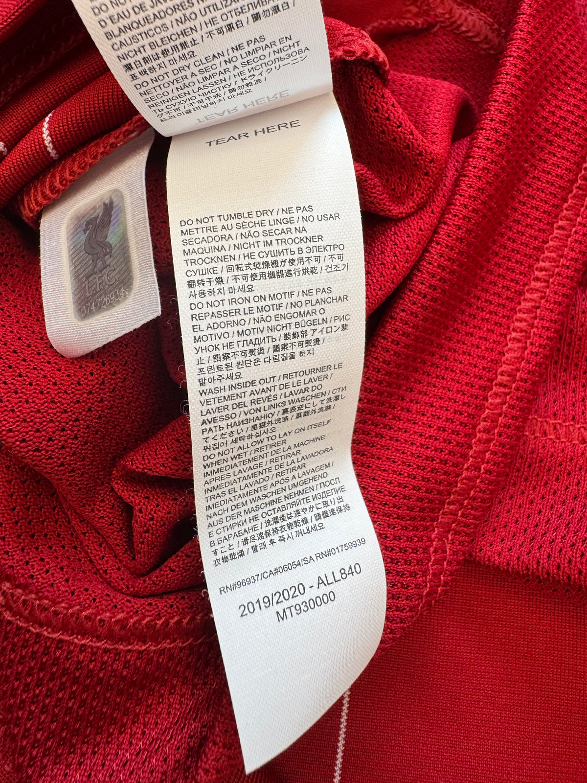 Liverpool FC 2019/20 Home Shirt (XL)