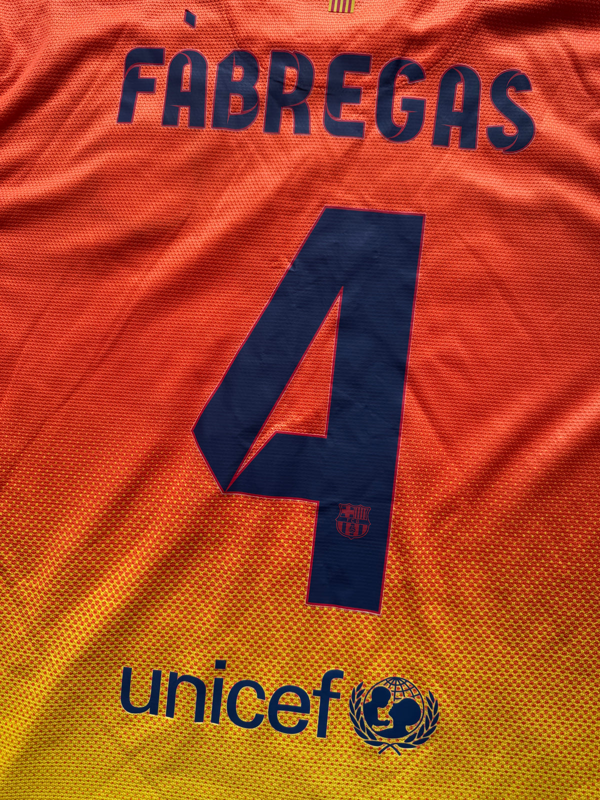 Barcelona 2012/13 Away Shirt #4 Fábregas (XL)