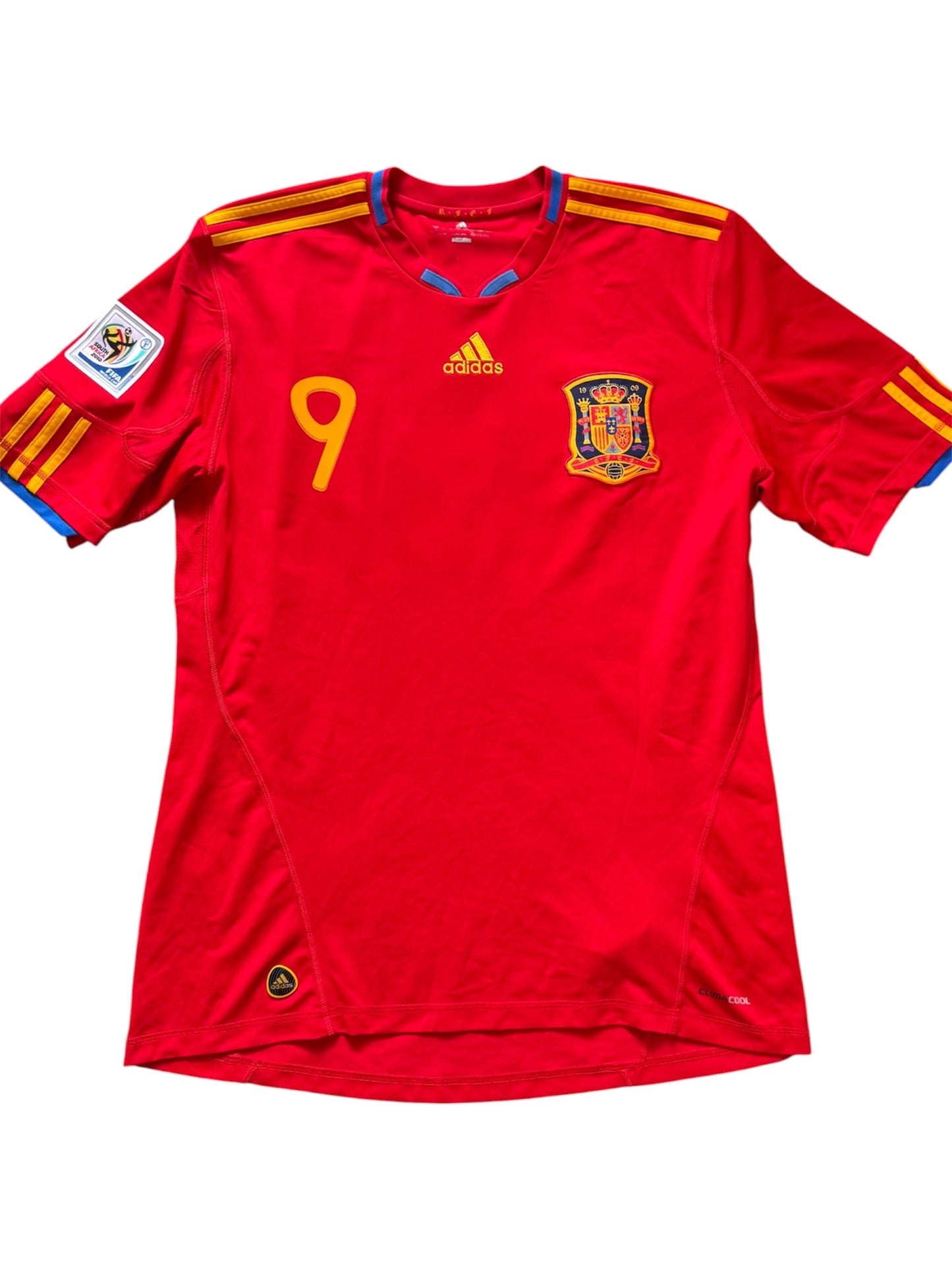 Spain 2010 Home Shirt #9 Torres (L)