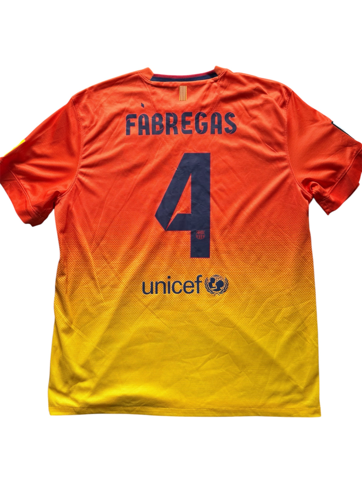Barcelona 2012/13 Away Shirt #4 Fábregas (XL)